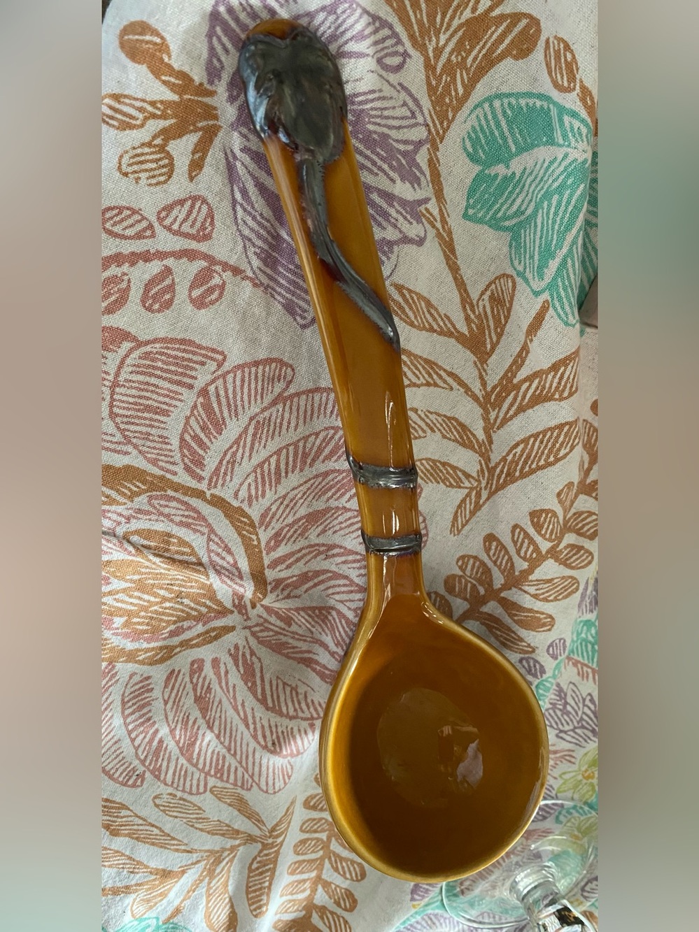 Handmade Ceramic Ladle is Artisan Piece inspired by Japanese/organic mod design